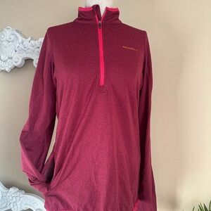 Merrell Women's Wine Red 1/5 Zip Long Sleeve